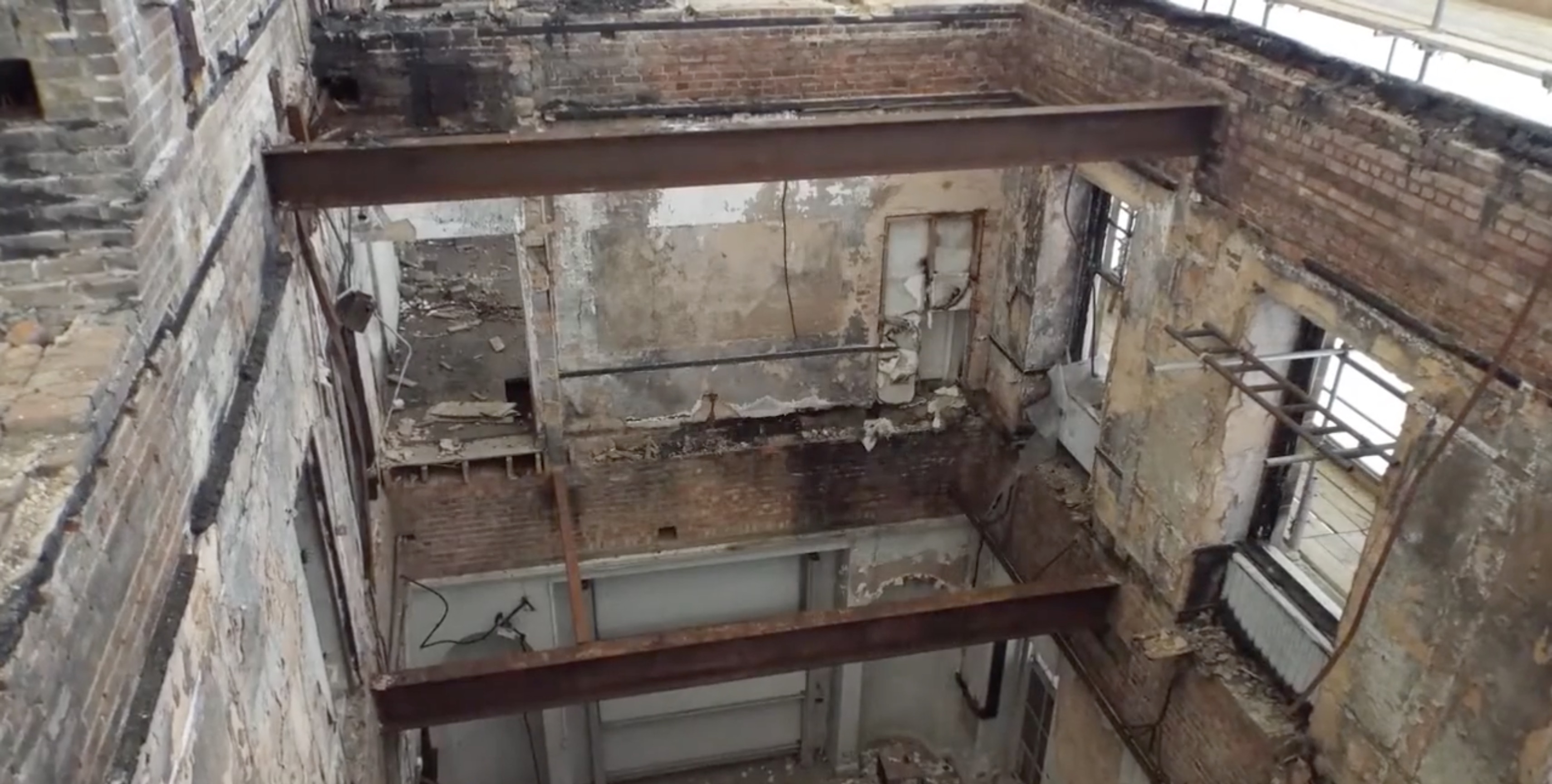 Coton House interior structure before restoration